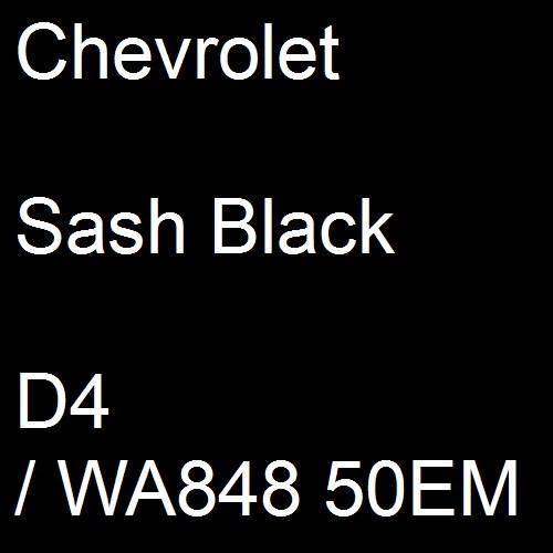 Chevrolet, Sash Black, D4 / WA848 50EM.